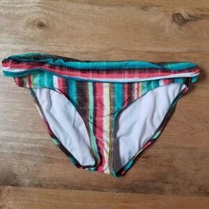 Kenneth Cole Reaction Swim Striped Bikini Bottom L